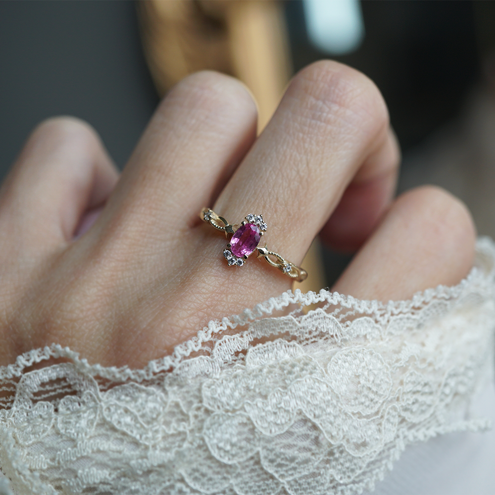 Pink Sapphire Rosalind Ring