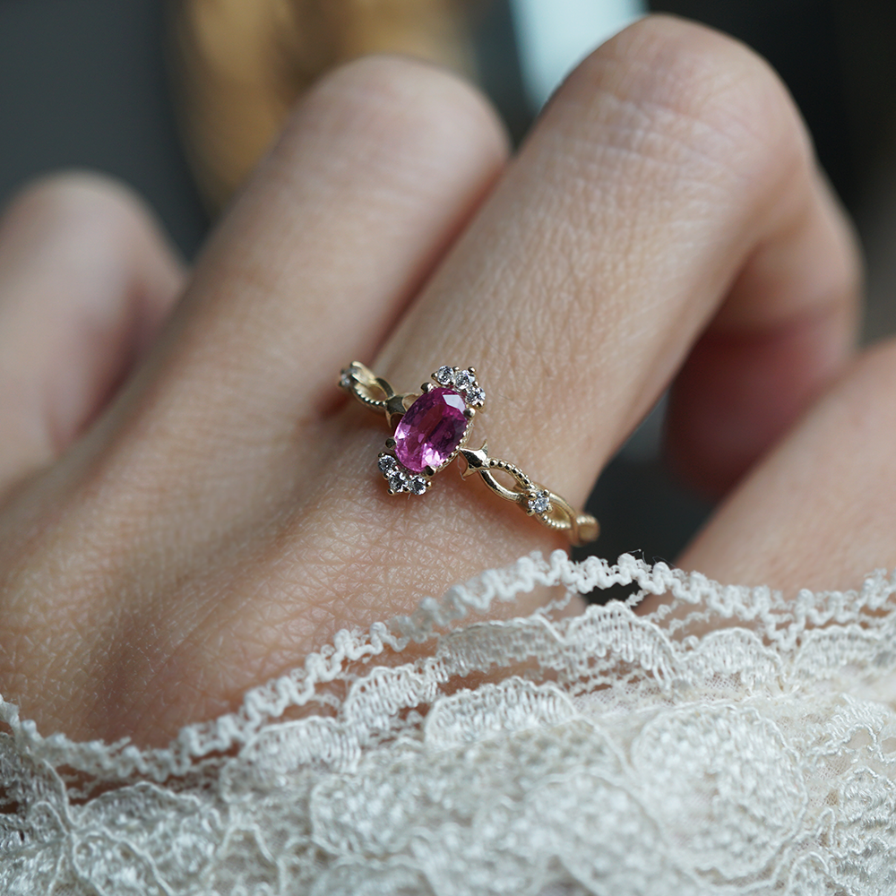 Pink Sapphire Rosalind Ring