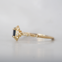 Load image into Gallery viewer, 14kt Mystic Dawn Oval Blue Sapphire RIng
