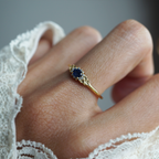 Oval Blue Sapphire Astraea Ring