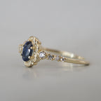 14kt Blue Sapphire Belle Ring