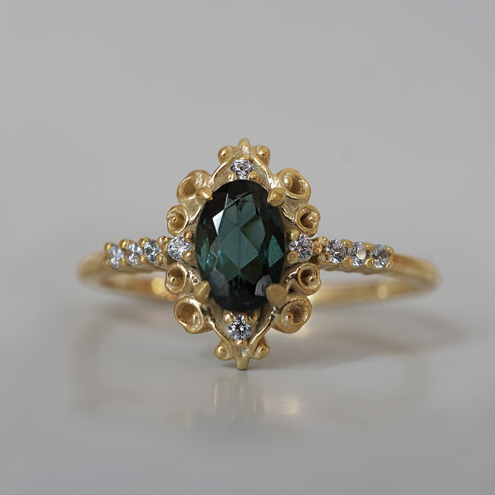 Emeraldine Green Tourmaline Ring