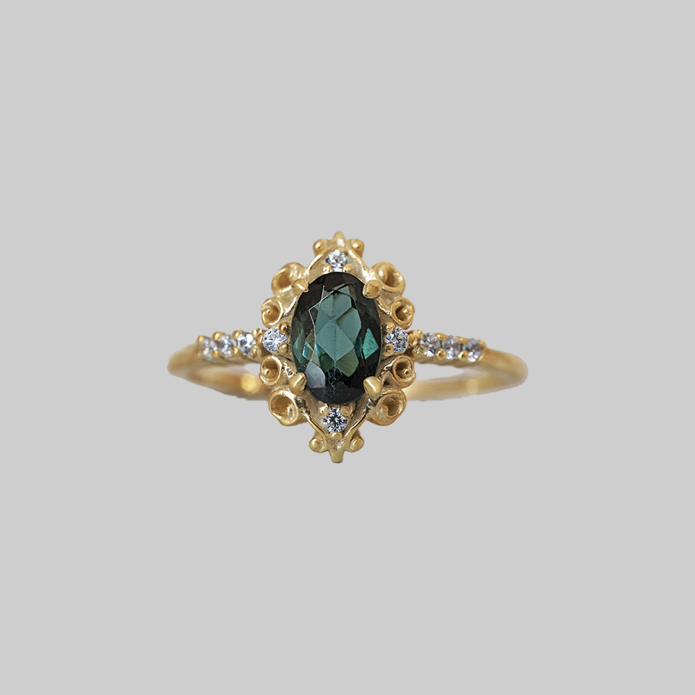 Emeraldine Green Tourmaline Ring