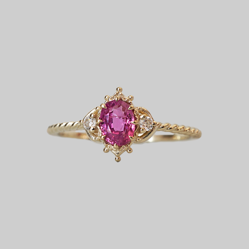 Sakura Pink Sapphire Ring