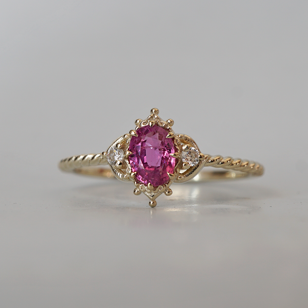 Sakura Pink Sapphire Ring