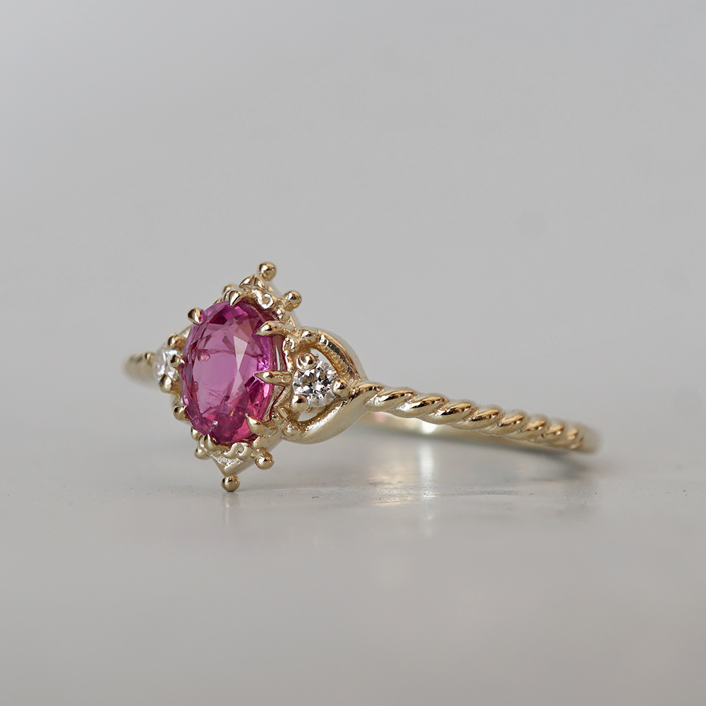 Sakura Pink Sapphire Ring