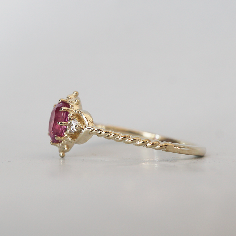 Sakura Pink Sapphire Ring