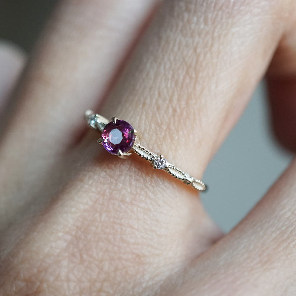 Rosette Pink Sapphire Ring