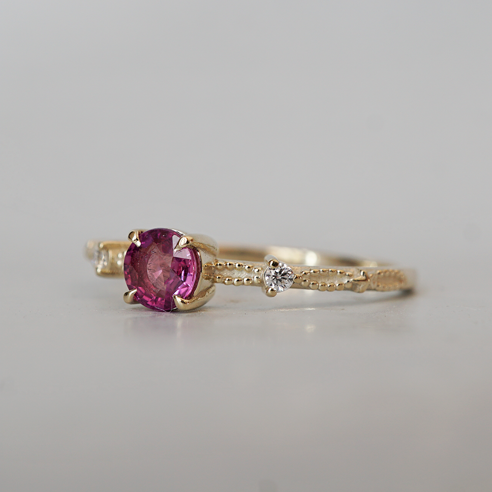Rosette Pink Sapphire Ring