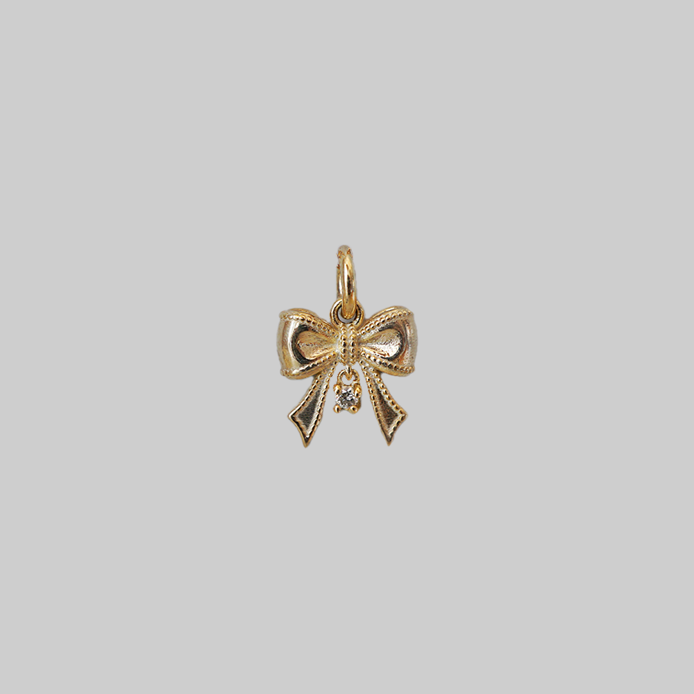 Ribbon Dangly Diamond Charm