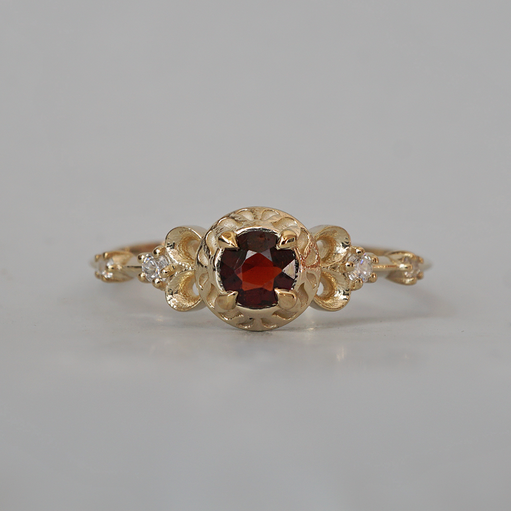 Garnet Sweetheart Ring