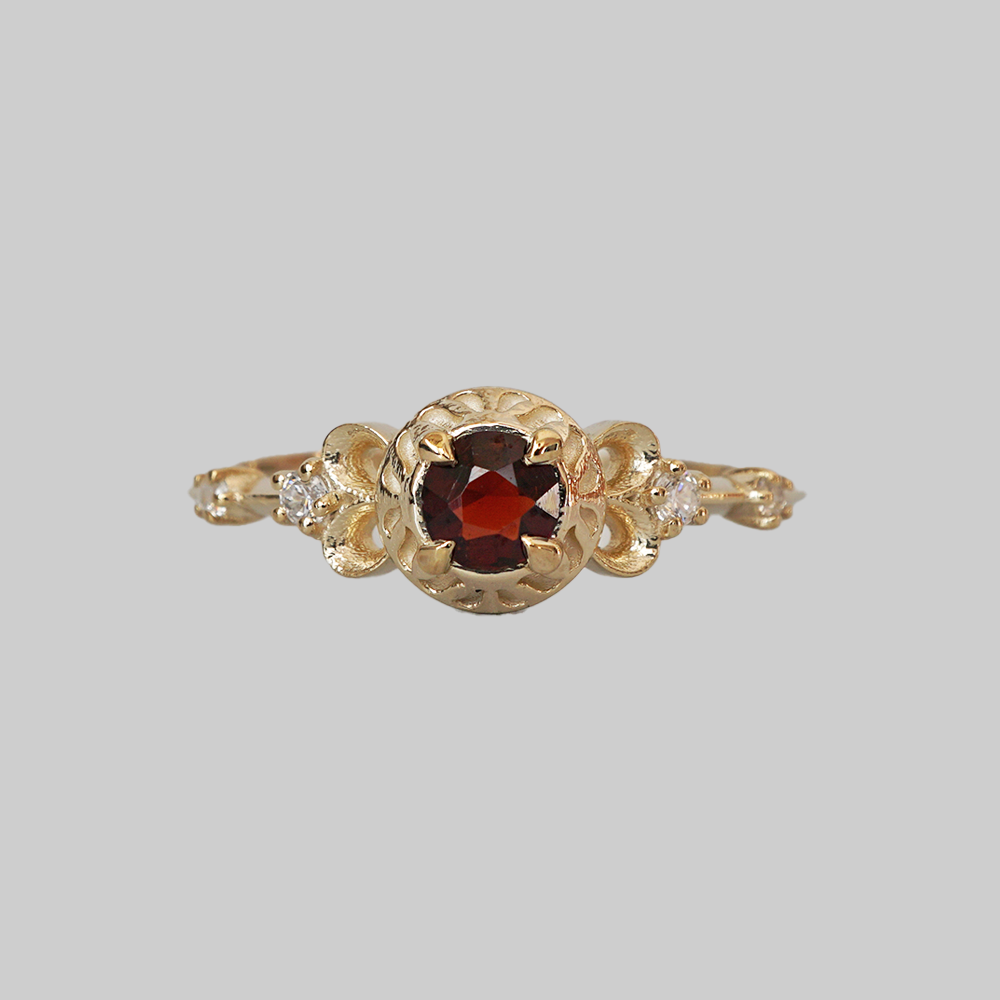 Garnet Sweetheart Ring