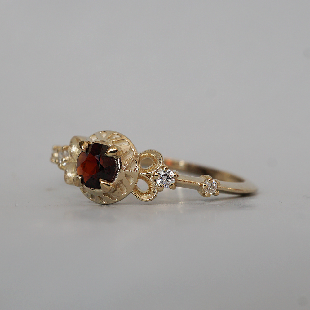 Garnet Sweetheart Ring