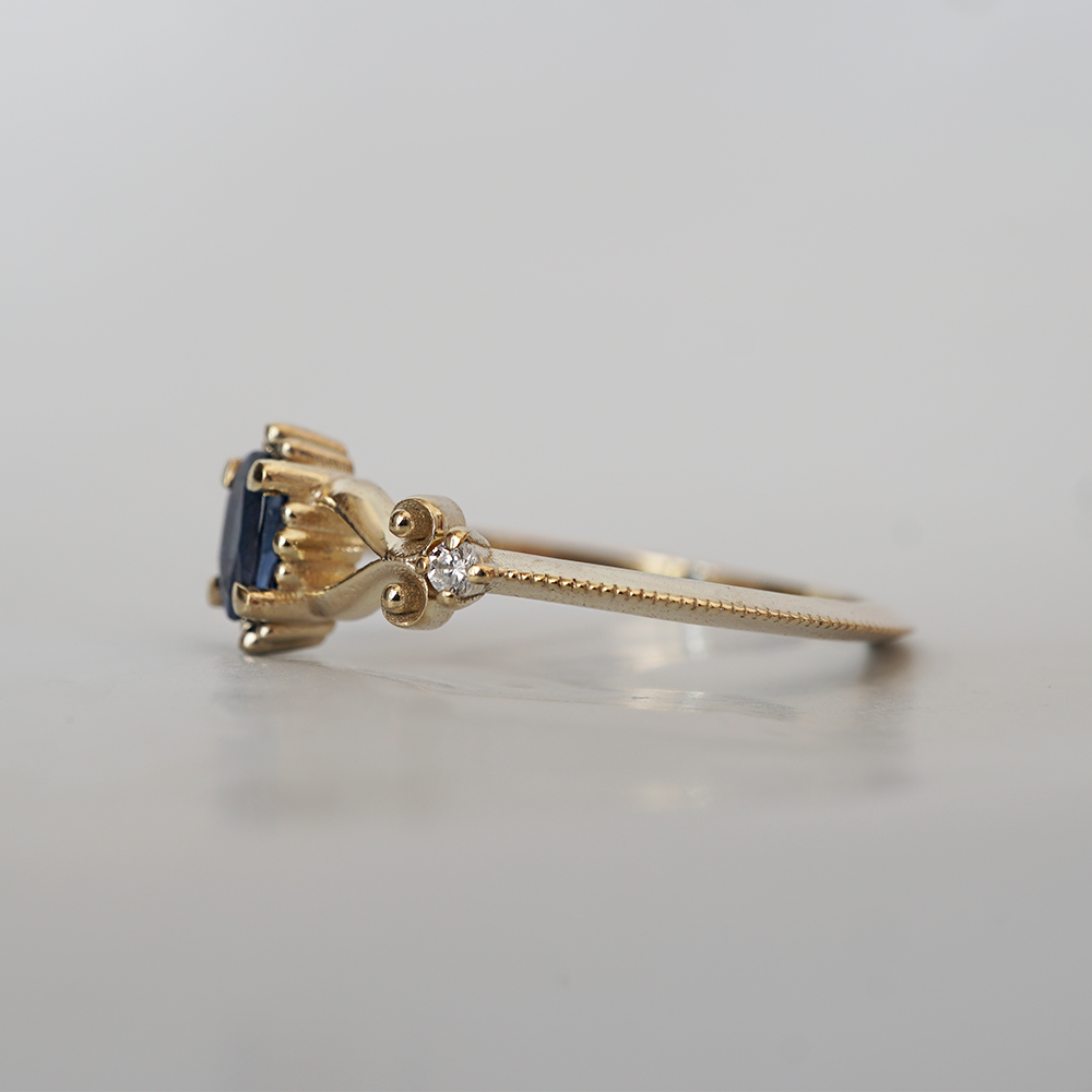 Oval Sapphire Nightfall Ring
