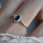 14kt Blue Sapphire Belle Ring