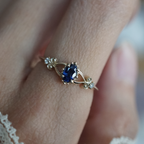 Oval Sapphire Nightfall Ring