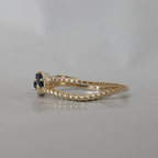 Midnight Sapphire Twist Ring
