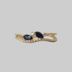 Midnight Sapphire Twist Ring