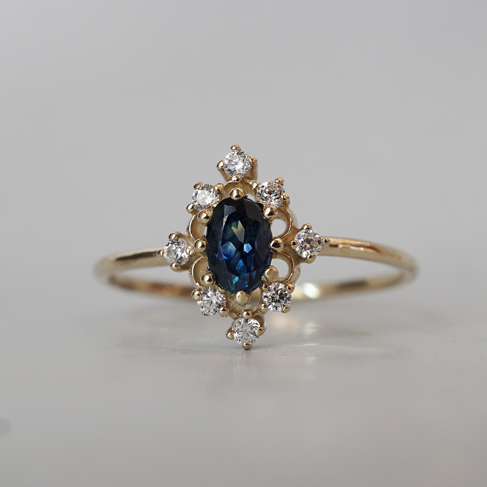 Moonlit Serenade Sapphire Ring
