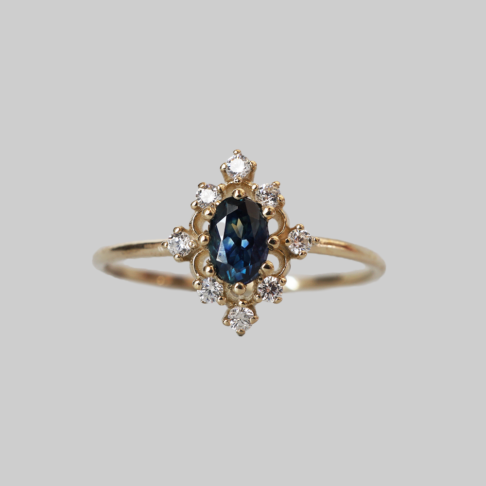 Moonlit Serenade Sapphire Ring