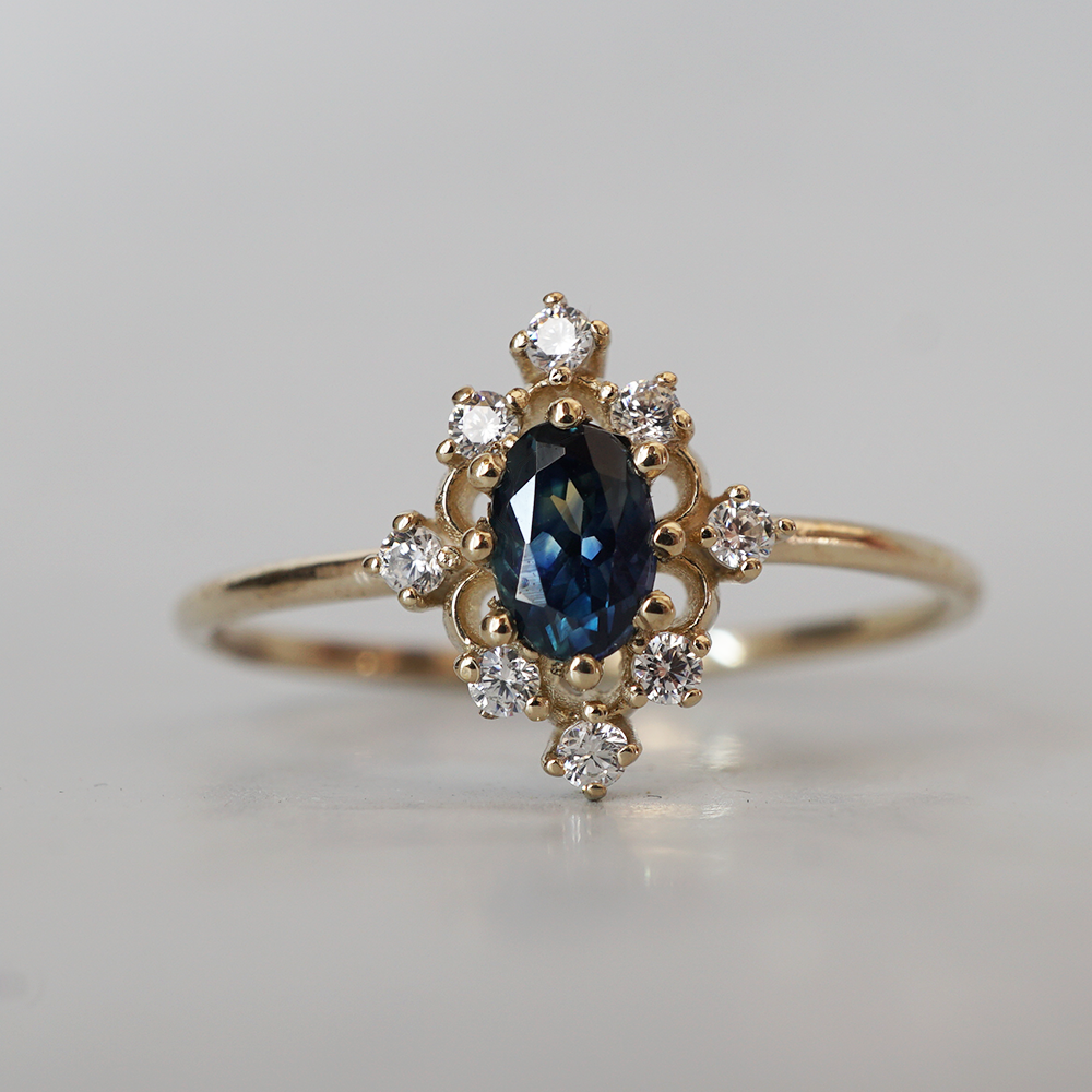 Moonlit Serenade Sapphire Ring