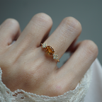 Oval Citrine Solaris Ring