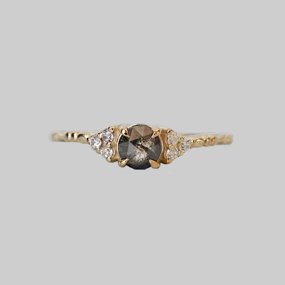 Noir Solstice Salt and Pepper Diamond Ring