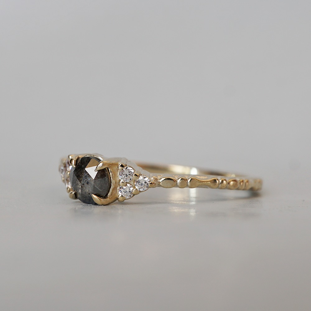 Noir Solstice Salt and Pepper Diamond Ring