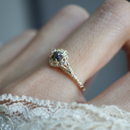 14kt Duskrain Salt and Pepper Diamond Ring