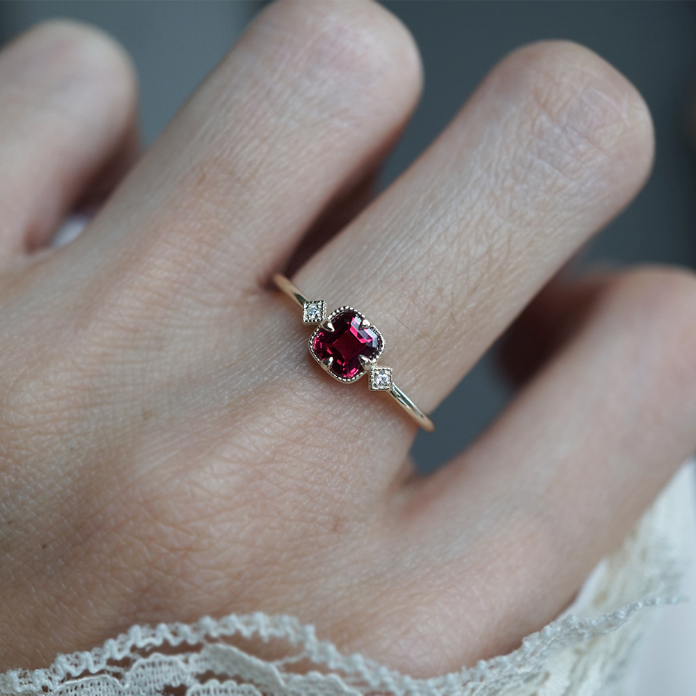 Rouge Reverie Spinel Diamond Ring