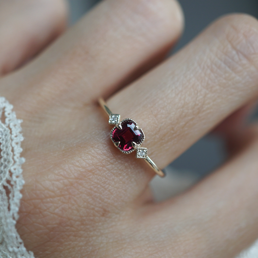 Rouge Reverie Spinel Diamond Ring
