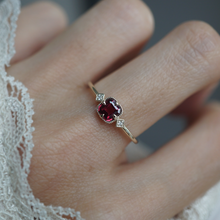 Load image into Gallery viewer, Rouge Reverie Spinel Diamond Ring
