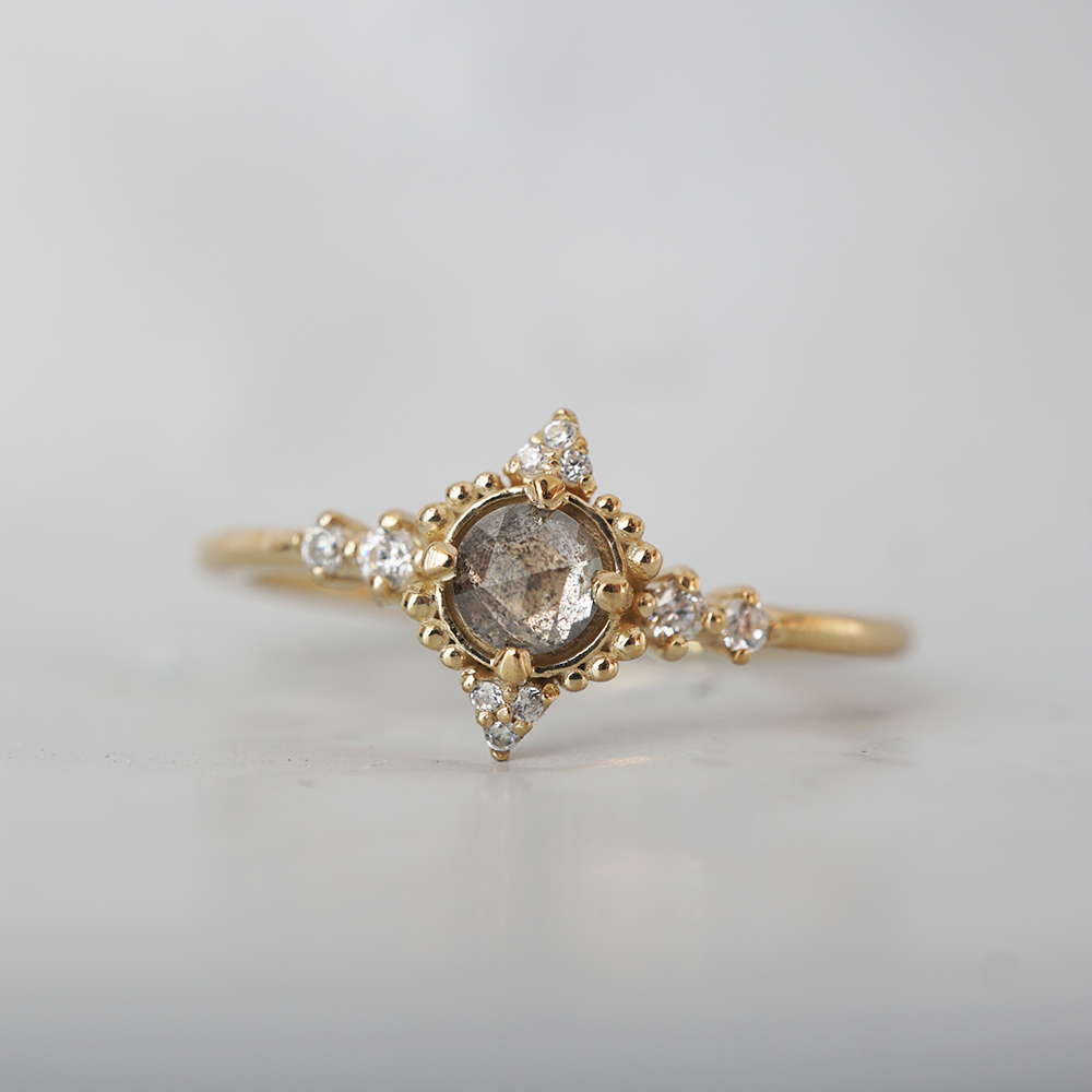 Shadowlight Salt & Pepper Diamond Ring