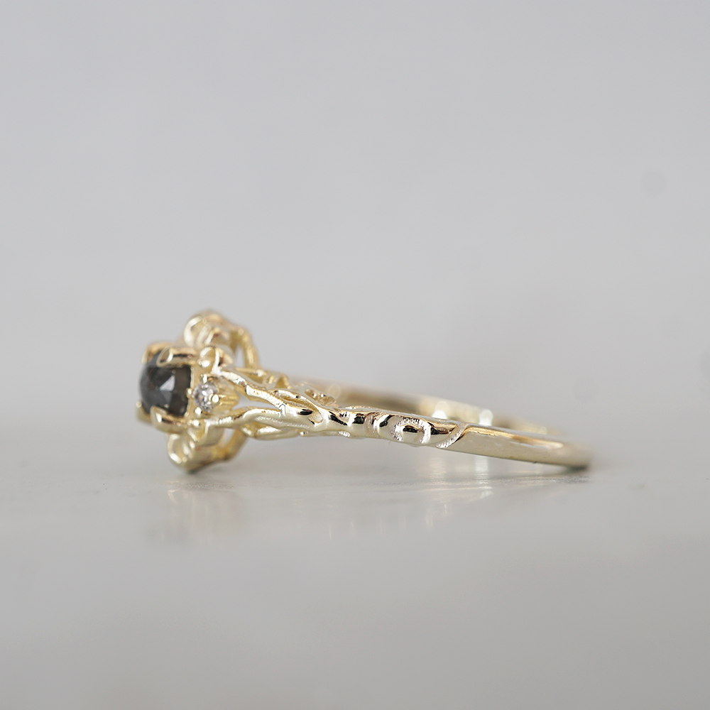 14kt Duskrain Salt and Pepper Diamond Ring