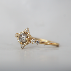 Shadowlight Salt & Pepper Diamond Ring