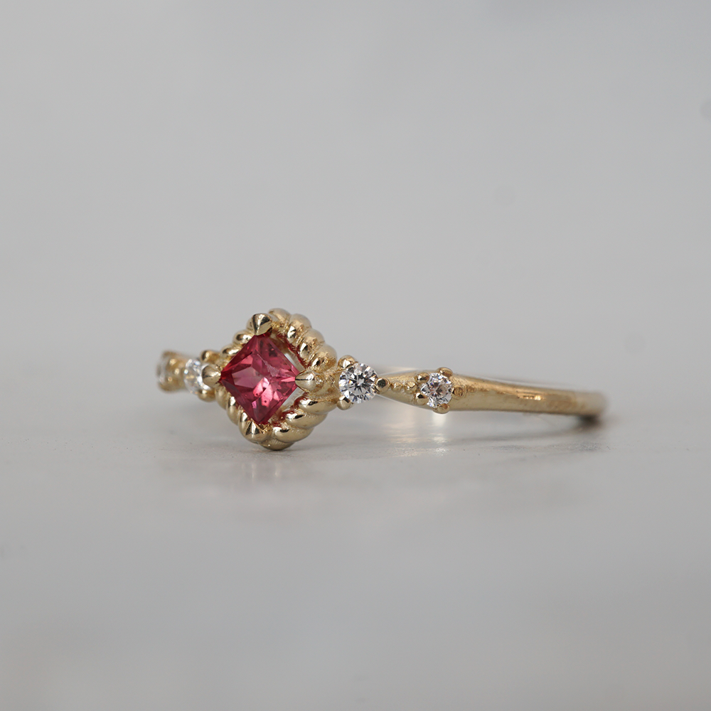 Gilded Orange Sapphire Ring