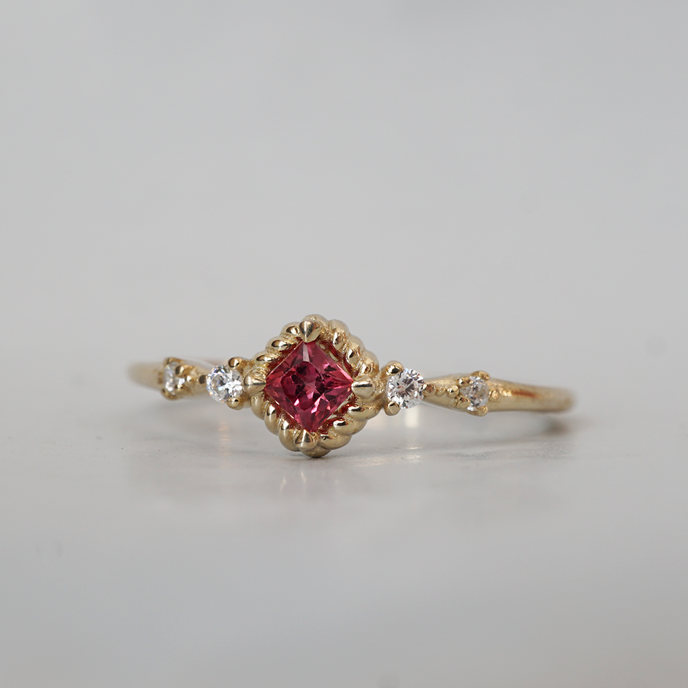 Gilded Orange Sapphire Ring