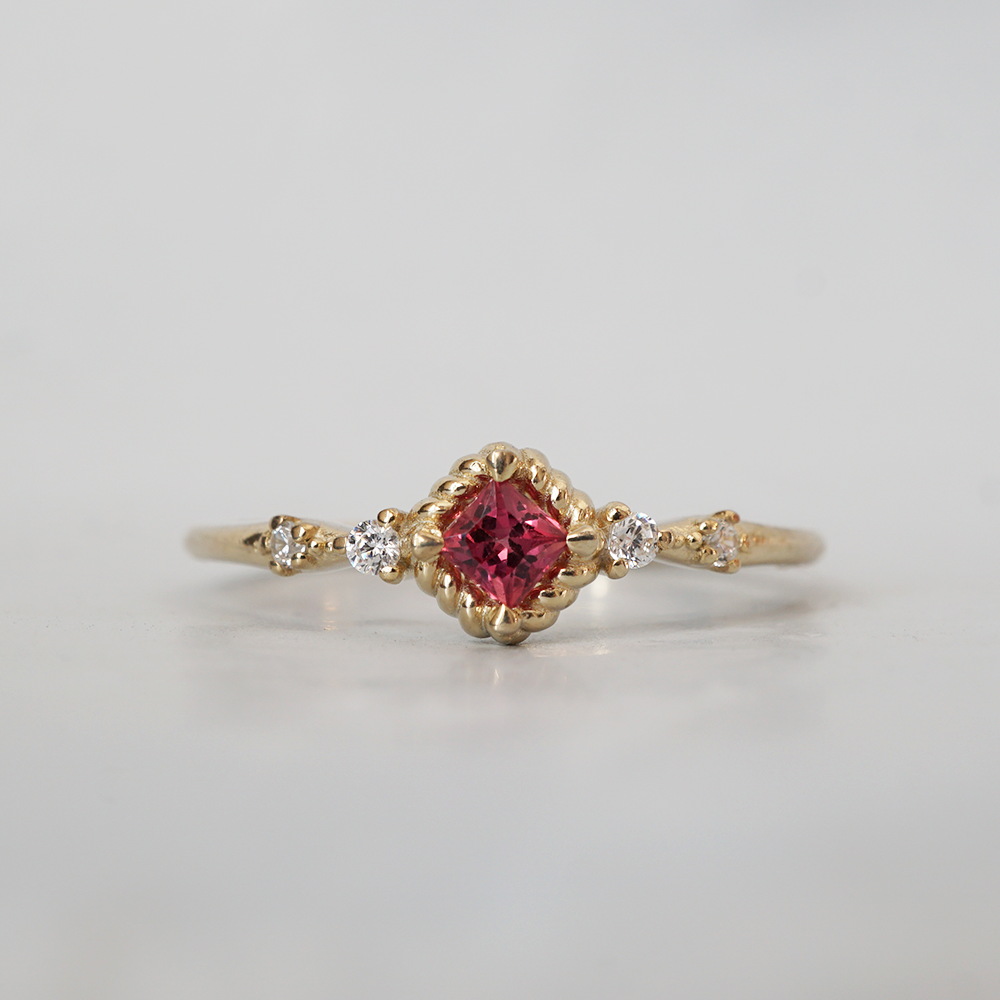 Gilded Orange Sapphire Ring