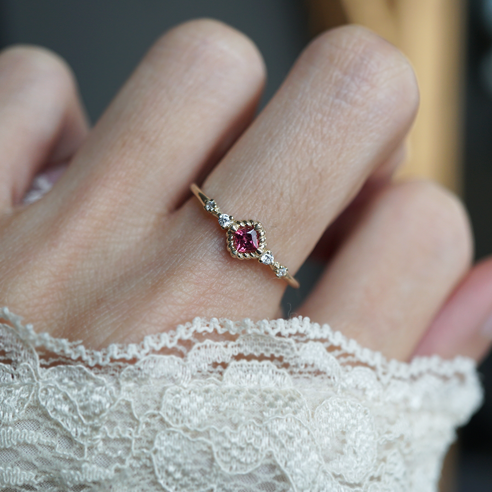 Gilded Orange Sapphire Ring