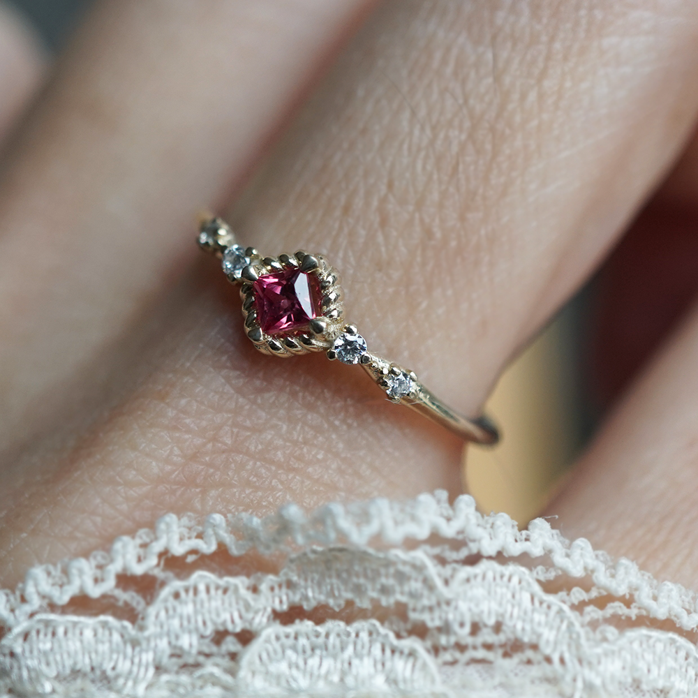 Gilded Orange Sapphire Ring