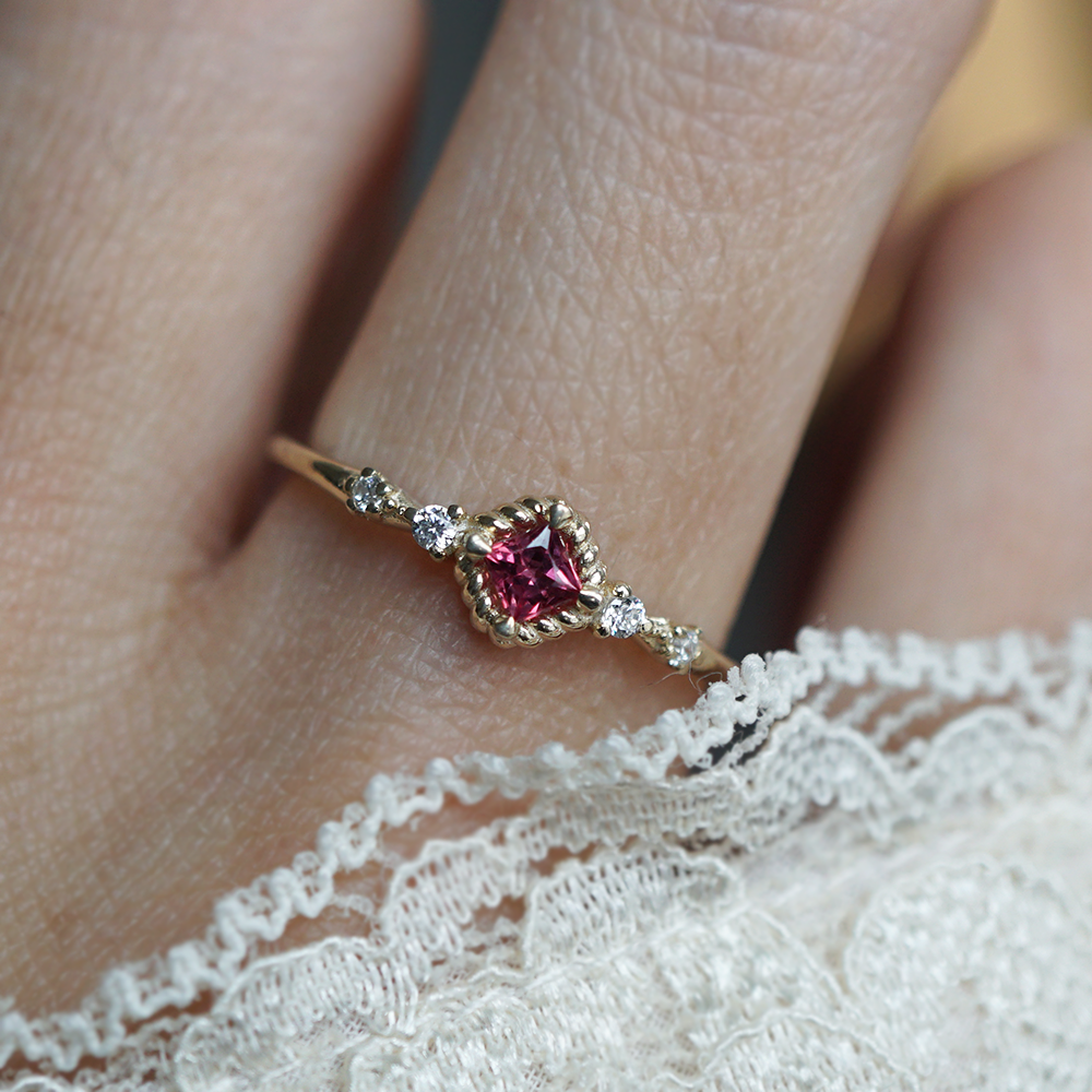 Gilded Orange Sapphire Ring