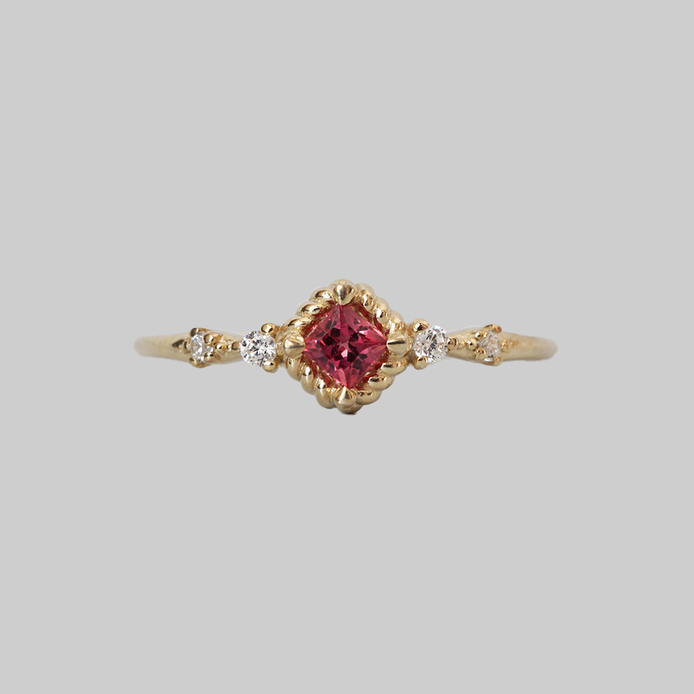 Gilded Orange Sapphire Ring