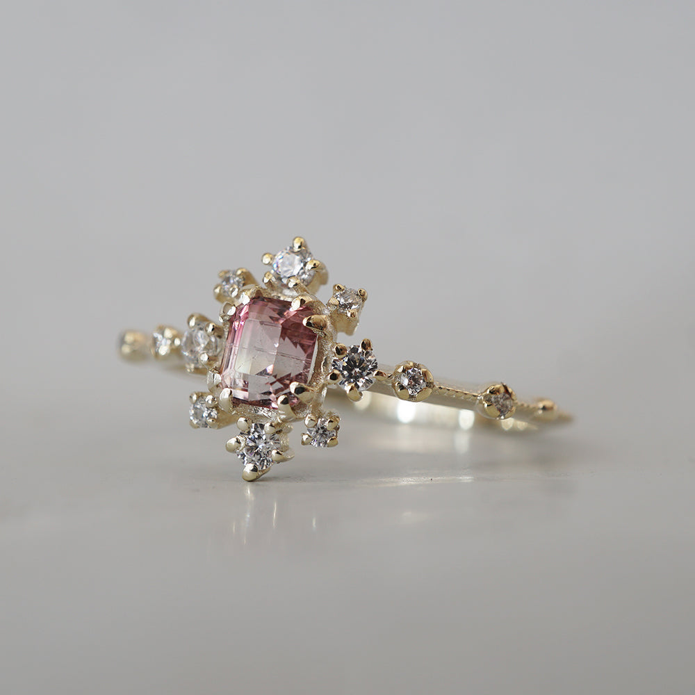 14kt Tourmaline Blush Stardust Ring