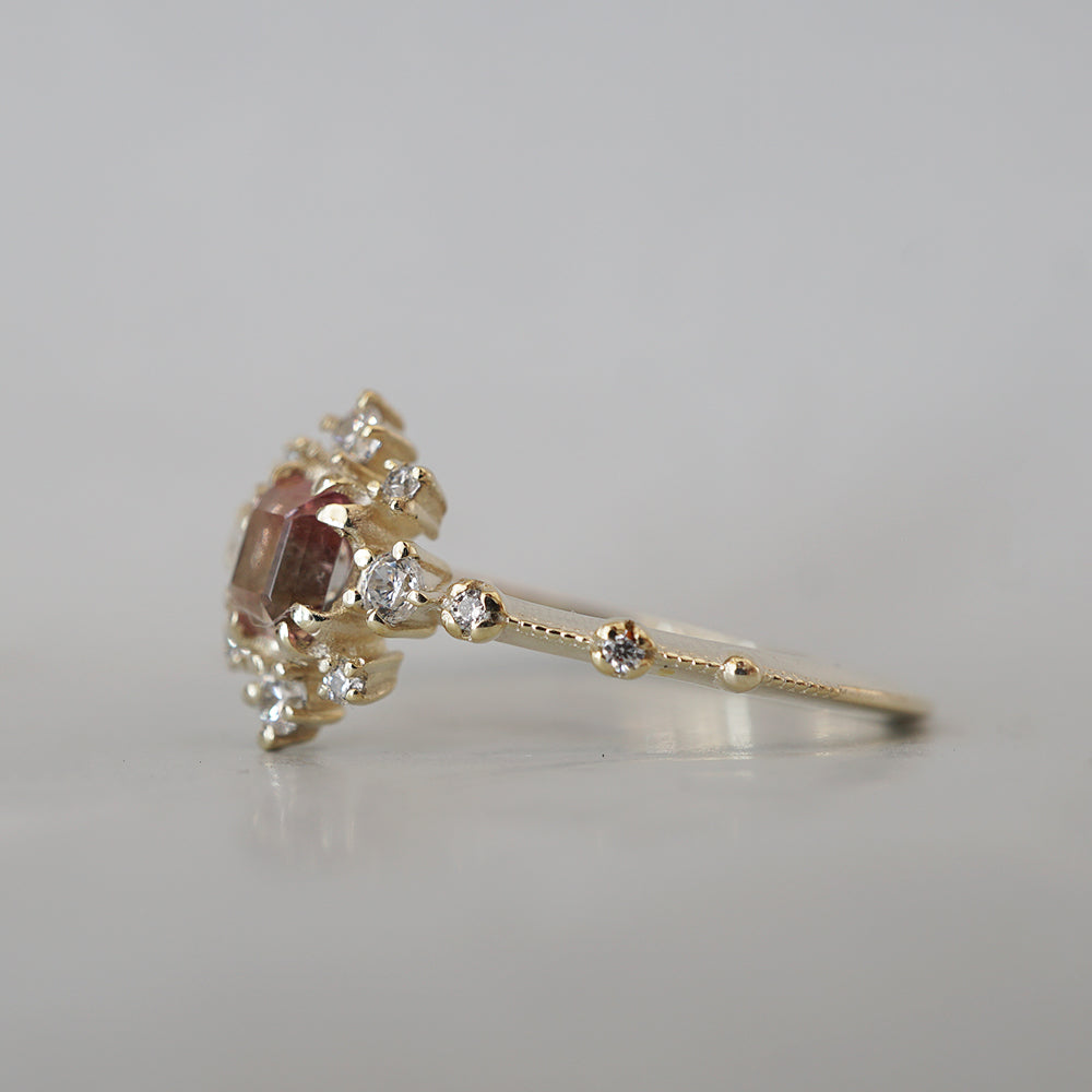 14kt Tourmaline Blush Stardust Ring