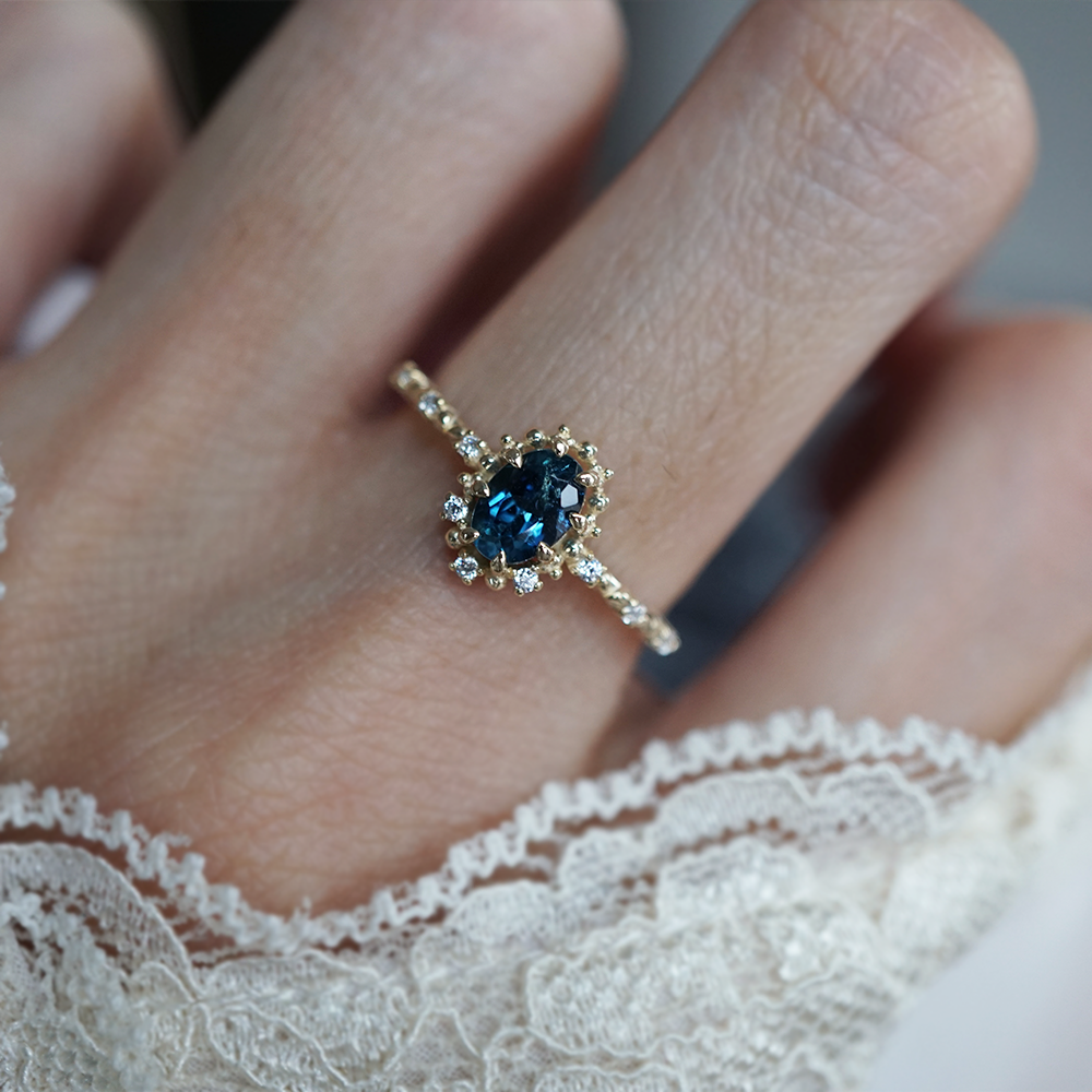 Thalassa Teal Tourmaline Ring