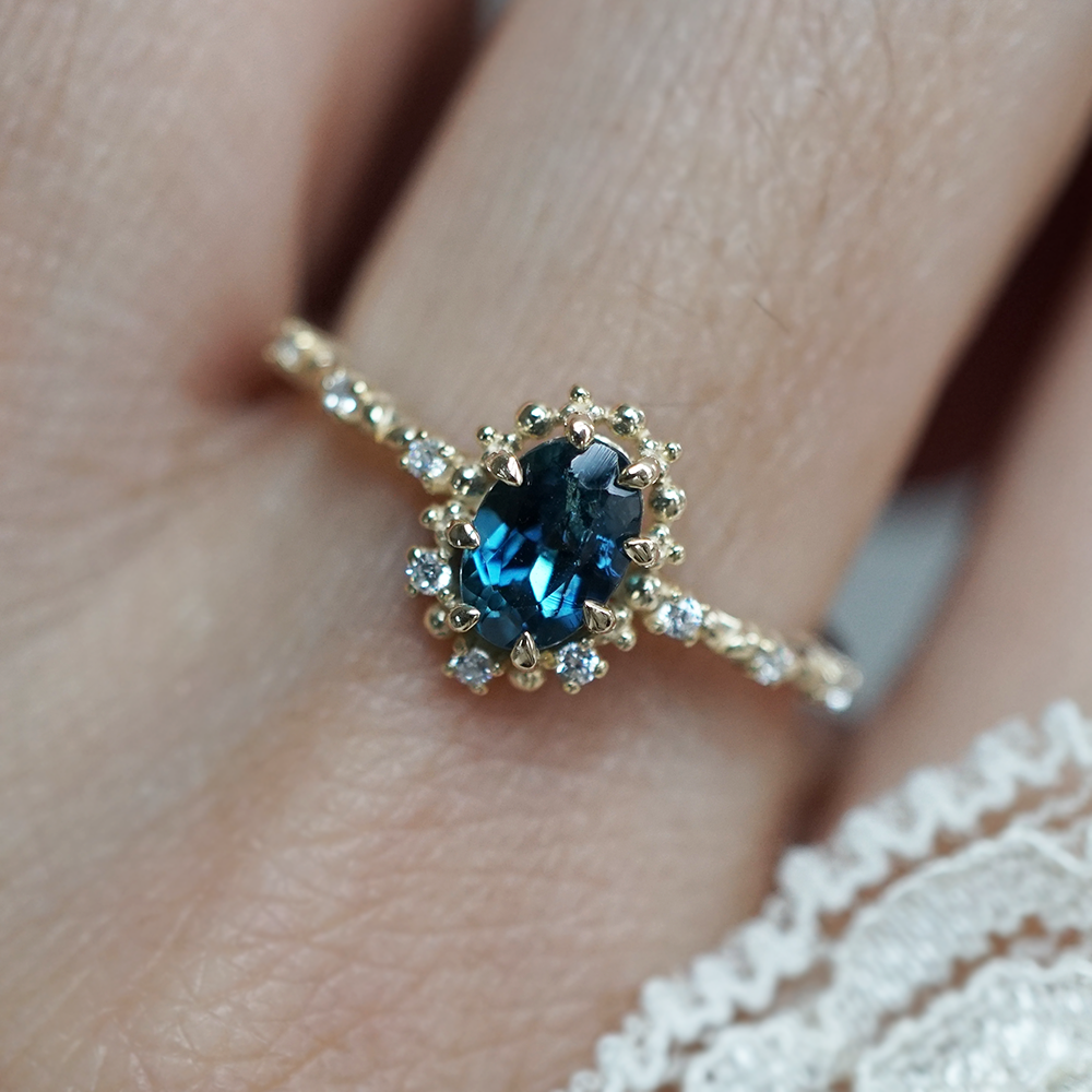 Thalassa Teal Tourmaline Ring