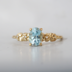 Oval Blue Topaz Bluebell Dream Ring