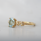 Oval Blue Topaz Bluebell Dream Ring