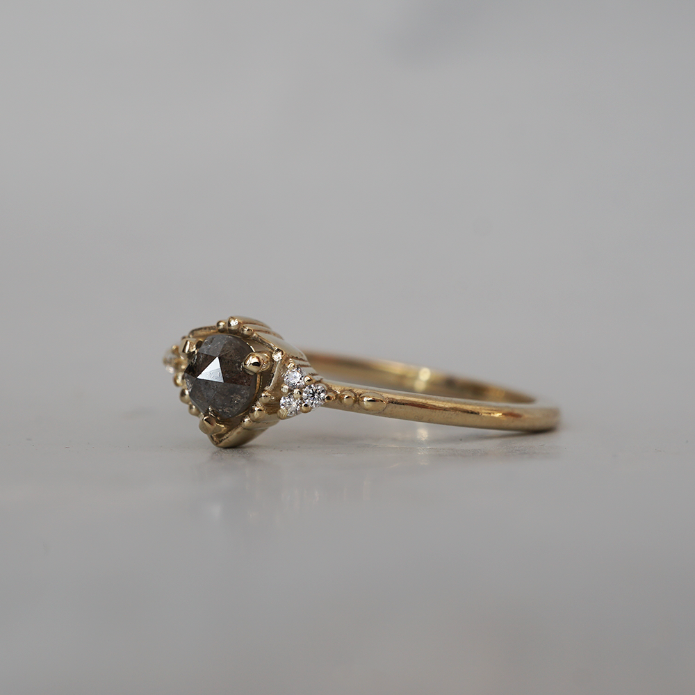 Lunar Dust Salt & Pepper Diamond Ring