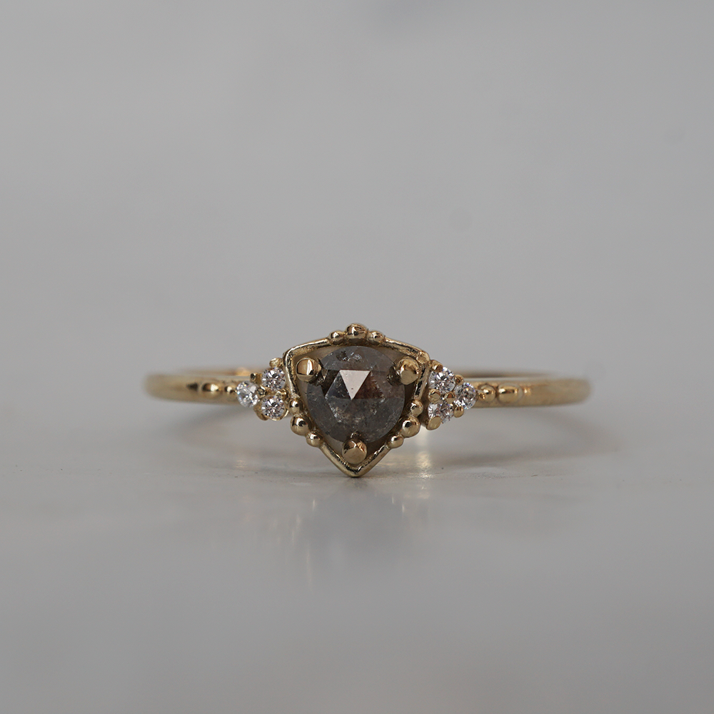 Lunar Dust Salt & Pepper Diamond Ring